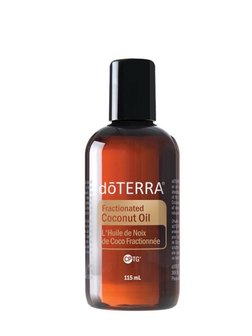Doterra Fractionated Coconut Oil - Brown, Black